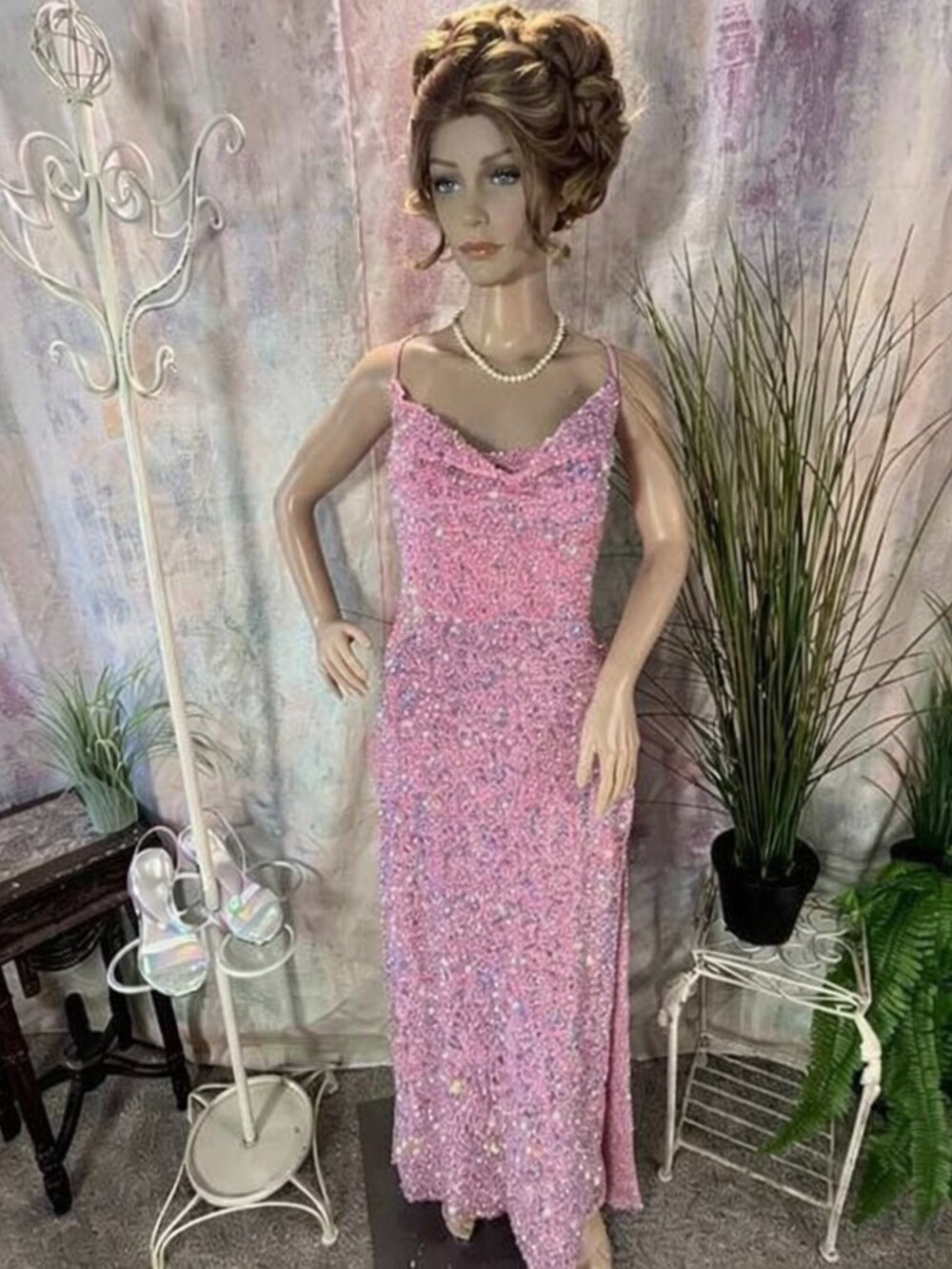 📌Lucy in the Sky Sexy Sequin Backless Long Slit Formal -Prom- Homecoming Dress - Picture 5 of 16